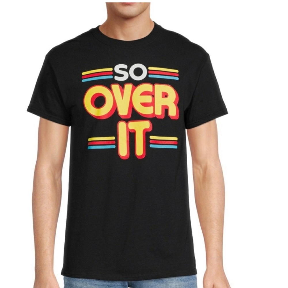 Humor Men's & Big Men's ‘So Over It’ Graphic Short Sleeve T-Shirt SZ 3X